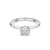 9ct White Gold Round Brilliant 1.00ct Lab Grown Diamond 4 Claw Solitaire Ring
