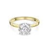 9ct Yellow Gold 2.00ct Round Brilliant Lab Grown Diamond 4 Claw Solitaire Ring