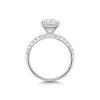 9ct White Gold 2.00ct Round Brilliant Lab Grown Diamond Ring with Set Shoulders