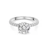 9ct White Gold 2.00ct Round Brilliant Lab Grown Diamond Ring with Set Shoulders