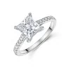 Platinum Princess Cut 2.25ct Lab Grown Diamond Solitaire Ring