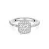 Platinum Princess Cut 1.25ct Lab Grown Diamond Halo Ring