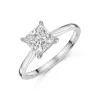 Platinum Princess Cut 1.50ct Lab Grown Diamond Solitaire Ring