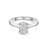 Platinum Lab Grown 1.50ct Oval Diamond Solitaire Ring
