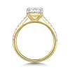 18ct Yellow Gold Lab Grown 2.25ct Oval Cut Diamond Shoulders Ring