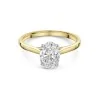 18ct Yellow Gold Oval 1.50ct Lab Grown Diamond Solitaire Ring