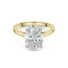18ct Yellow Gold Oval Cut 4.00ct Lab Grown Diamond Solitaire Ring