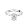 9ct White Gold Oval Cut 1.00ct Lab Grown Diamond 4 Claw Solitaire Ring