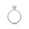 9ct White Gold Oval Cut 1.00ct Lab Grown Diamond 4 Claw Solitaire Ring