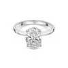 9ct White Gold Oval Cut 2.00ct Lab Grown Diamond 4 Claw Solitaire Ring