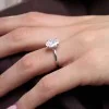 9ct White Gold Oval Cut 2.00ct Lab Grown Diamond 4 Claw Solitaire Ring