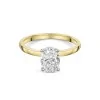 9ct Yellow Gold Oval Cut 1.00ct Lab Grown Diamond Solitaire 4 Claw Ring