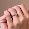 18ct Yellow Gold Lab Grown 2.25ct Emerald Cut Diamond Shoulders Ring