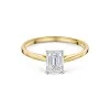 18ct Yellow Gold 1.00ct Emerald Lab Grown Diamond Solitaire Ring