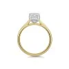 18ct Yellow Gold 2ct Emerald Cut Lab Grown Diamond Solitaire Ring