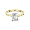18ct Yellow Gold 2ct Emerald Cut Lab Grown Diamond Solitaire Ring