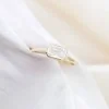 18ct Yellow Gold Emerald Cut 1.00ct Lab Grown Diamond Rub Over Solitaire Ring