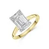 18ct Yellow Gold Emerald Cut 4.00ct Lab Grown Diamond Ring