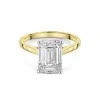 18ct Yellow Gold Emerald Cut 4.00ct Lab Grown Diamond Ring