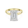 18ct Yellow Gold Emerald Cut 5.00ct Lab Grown Diamond Ring