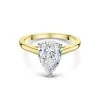 18ct Yellow Gold Lab Grown 2.50ct Pear Cut Diamond Solitaire Ring