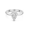 Platinum Pear Cut 1.50ct Lab Grown Diamond Solitaire Ring