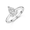 Platinum Pear Cut 1.50ct Lab Grown Diamond Solitaire Ring
