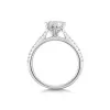 Platinum Lab Grown 1.50ct Pear Cut Diamond Shoulders Ring