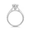 Platinum Pear Cut 2.00ct Lab Grown Diamond Ring with Diamond Shoulders