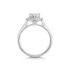 Platinum Pear Cut 2.00ct Lab Grown Diamond Halo Ring with Diamond Shoulders