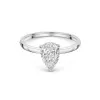 9ct White Gold Pear Shape 1.00ct Lab Grown Diamond 4 Claw Solitaire Ring
