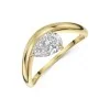9ct Yellow Gold Pear Shape 0.75ct Lab Grown Diamond Solitaire Ring