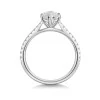 Platinum Lab Grown 1.00ct Marquise Diamond Ring with Diamond Shoulders