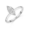 9ct White Gold Marquise Cut 1.00ct Lab Grown Diamond Solitaire Ring