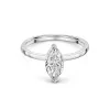 9ct White Gold Marquise Cut 1.00ct Lab Grown Diamond Solitaire Ring