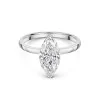 9ct White Gold Marquise Cut 2.00ct Lab Grown Diamond Solitaire Ring