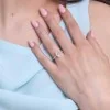 9ct White Gold Marquise Cut 1.00ct Lab Grown Diamond Ring with Diamond Shoulders