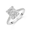 Platinum Radiant 3.25ct Lab Grown Diamond Solitaire Ring with Shoulders