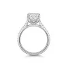 Platinum Radiant 3.25ct Lab Grown Diamond Solitaire Ring with Shoulders