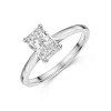 Platinum Radiant Cut 1.00ct Lab Grown Diamond 4 Claw Solitaire Ring