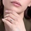 9ct White Gold Radiant Cut 1.00ct Lab Grown Diamond 4 Claw Solitaire Ring
