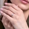 9ct White Gold Radiant Cut 1.00ct Lab Grown Diamond 4 Claw Solitaire Ring