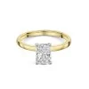 9ct Yellow Gold Radiant Cut 1.00ct Lab Grown Diamond 4 Claw Solitaire Ring