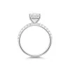 9ct White Gold 2.00ct Radiant Cut Lab Grown Diamond Ring with Set Shoulders