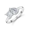 Platinum Mix Cut 2.00ct Lab Grown Diamond 'Toi Et Moi' 2 Stone Ring
