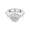 Platinum Oval and Trillion 2.55ct 3 Stone Lab Grown Diamond Ring