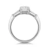Platinum Emerald Cut 2.40ct Lab Grown Diamond 3 stone Ring