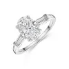 Platinum Oval Cut 2.00ct Lab Grown Diamond 3 Stone Ring