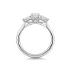 Platinum Oval & Pear Shape 0.75ct Lab Diamond 3 stone