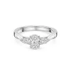 Platinum Oval & Pear Shape 0.75ct Lab Diamond 3 stone